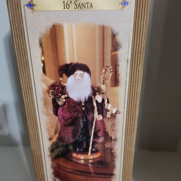 16" Grandeur Noel Santa Claus /Detailed Fabric Collectors Edition/Christmas - Picture 3 of 12